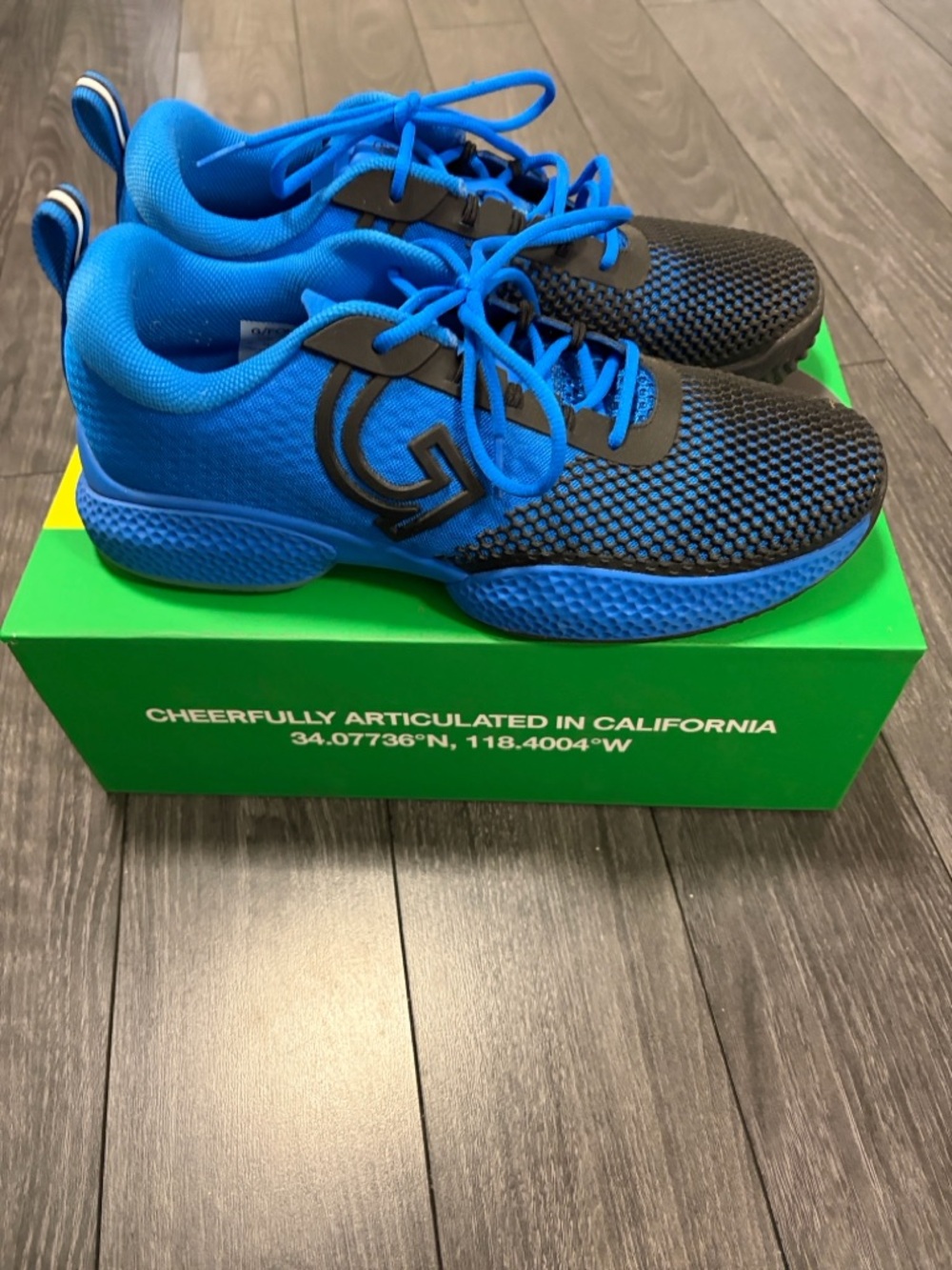 G/FORE Mens QRT1 Bright Blue and Black GOLF Sneakers Size 11 - Picture 6 of 10
